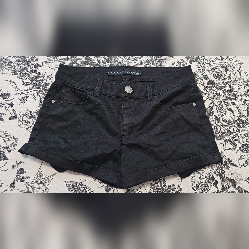 Tinseltown Linen Black Shorts Juniors size 5